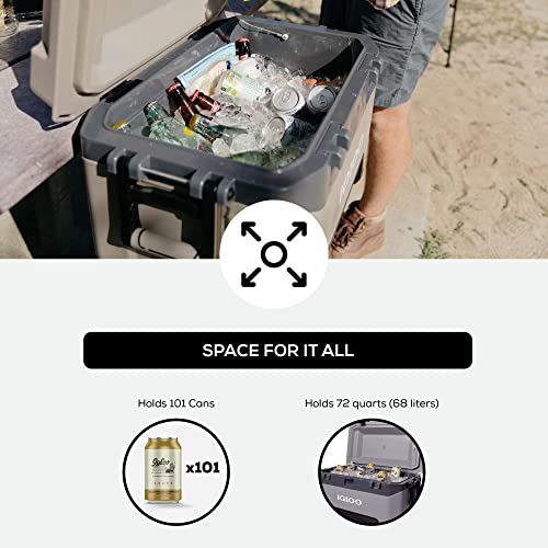 Igloo Bmx 72 Quart Cooler With Cool Riser Technology, Fish Ruler, And Tie-Down Points #TOP4