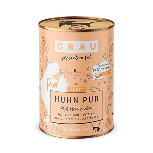 Produktbild von Grau Hund Huhn Pur - 6 x 400 g