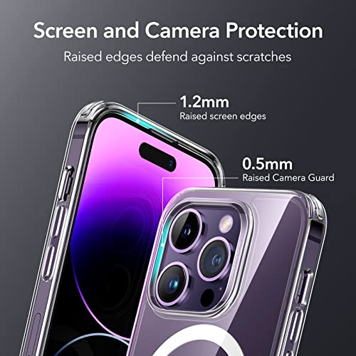 Esr 1A29_24H_22_ACS_ES For Iphone 14 Pro Case, Compatible With Magsafe, Shockproof Military-Grade Protection, Yellowing Resistant, Magnetic Phone Case For Iphone 14 Pro, Classic Hybrid Case (Halolock), Clear thumb #5