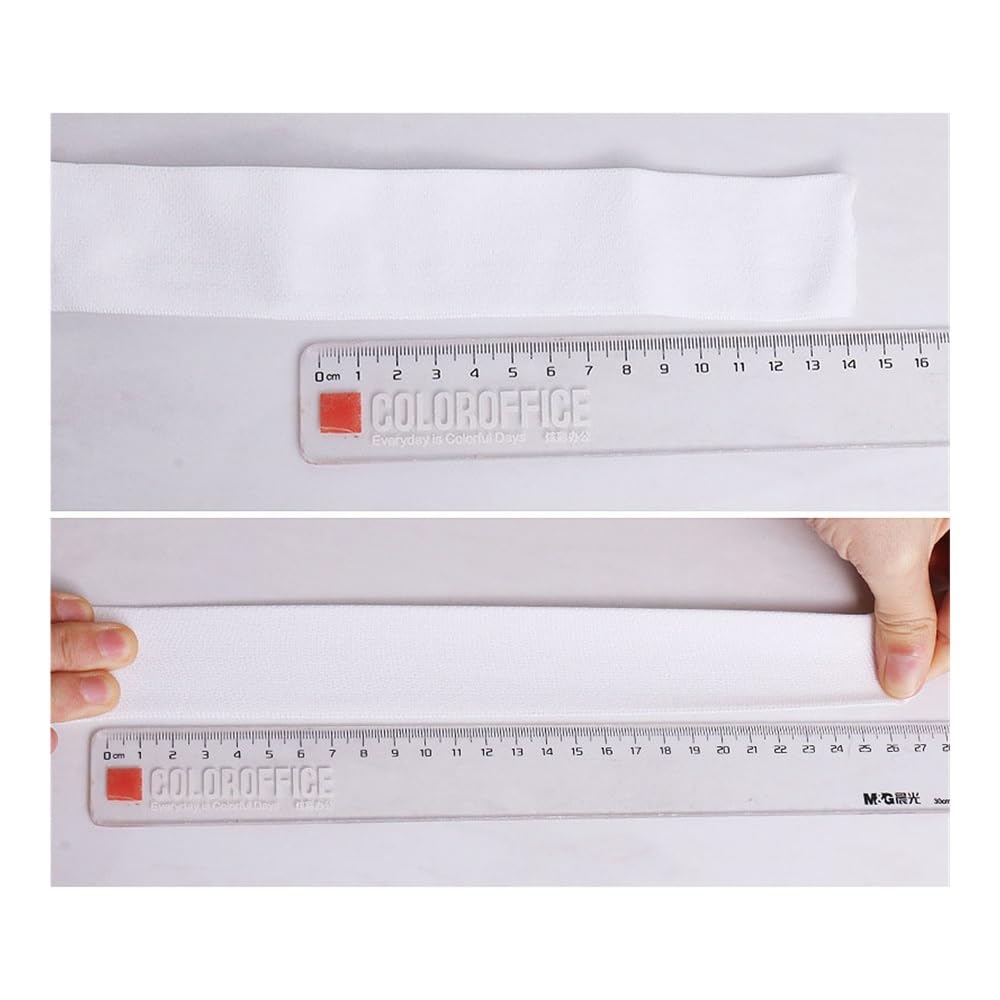 Cinta elástica de nailon de terciopelo de 43 metros/rollo de 20 mm/25 mm/30 mm/40 mm, costura para ropa interior, accesorios de ropa, negro, marfil y blanco (negro, 43 metros_50 mm)