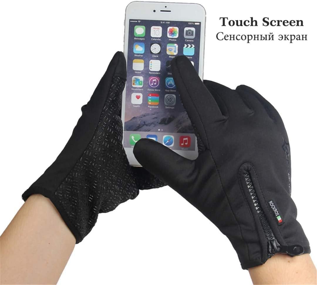 IRYZE Guantes Deportivos Guante A Prueba De Viento Polar Cálido Ciclismo Dedo Completo Deportes Al Aire Libre Esquí Pantalla Táctil Hombre y Mujer