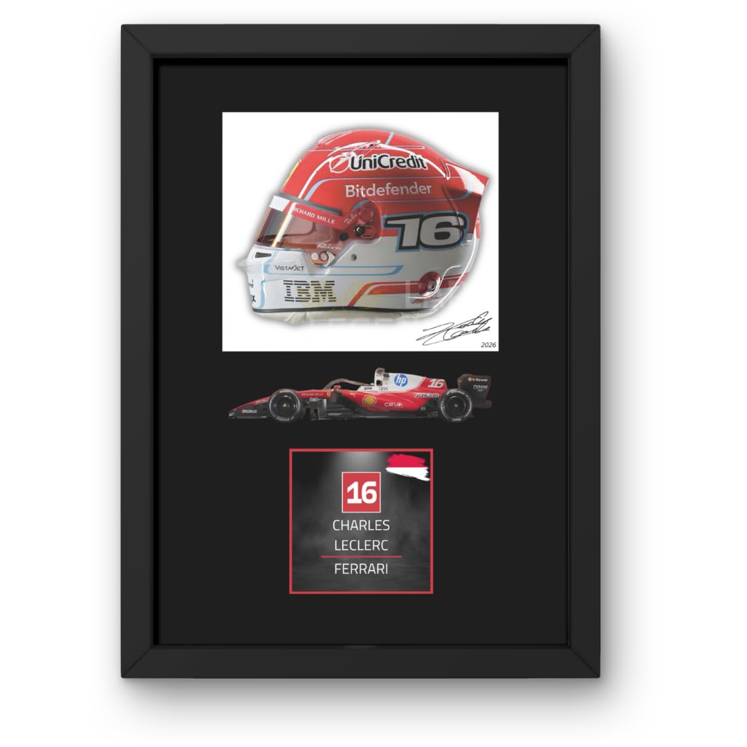 Lap Legends Black Charles Leclerc Framed Display Gift With Reproduced Digital Signature (Car 2026)