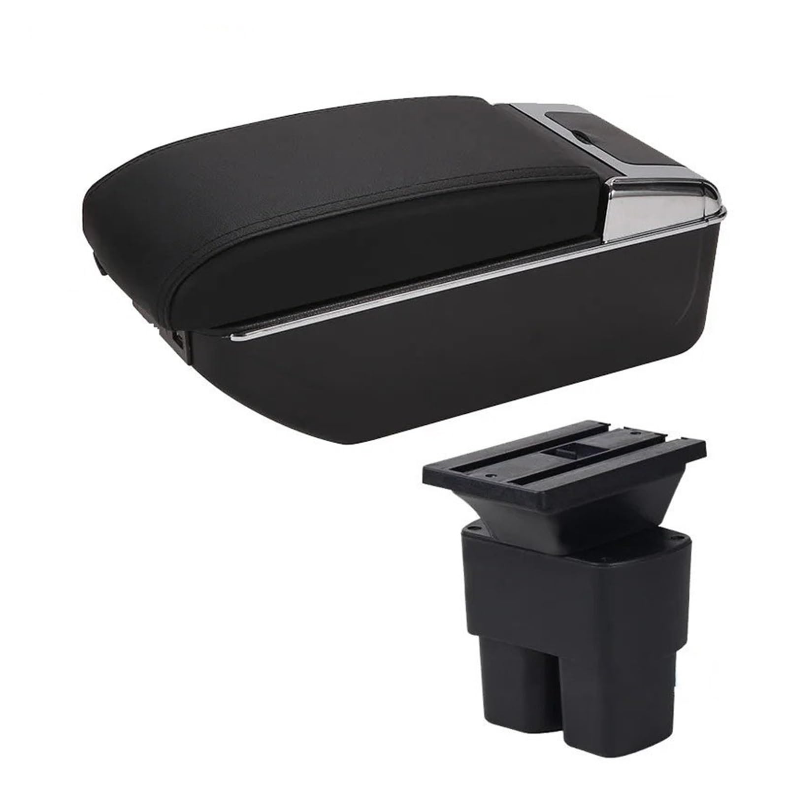 UMDJJU For Nissan For NV200 Armrest Box Retrofit Parts Interior Details Car Storage Accessories USB Car Centre Console Armrest Box(B2 Black line 7USB)