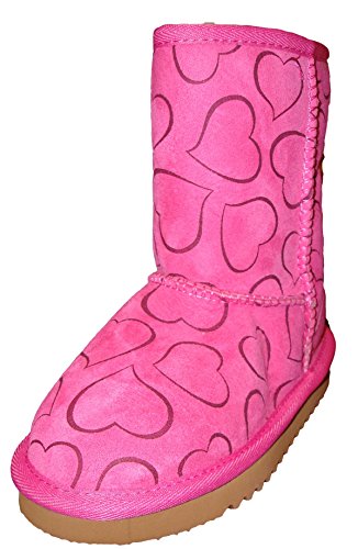Kirkland Signature Girls Shearling Boot Pink Hearts 2