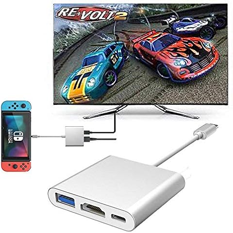 LECMARK USB Type C USB 3.1 to HDMI Adapter for Nintendo Switch Samsung Dex S9/Note 9, MacBook Pro Google Pixel,HP Spectre Cover