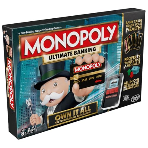 Image of Monopoly Ultimate Banking Edition Board Game, Includes Electronic Banking Unit, Fun Christmas Board Game for Families and Kids, Strategy Game for Kids Ages 8+, Best Birthday Gift