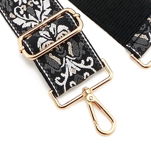 Image of Wide Shoulder Strap Adjustable Replacement Belt Guitar Style Crossbody Bag Handbag Strap Multicolor Canvas Straps(Wide:2in)(Color51)