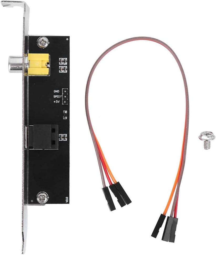 Outplate Cable Bracket, Optical Out Back Plate Cable Bracket Motherboard Bracket SPDIF Optical Electrical Components with Screw for AS-US/GIGA-Byte/MS-I Motherboard, 4.7x0.8x0.7in