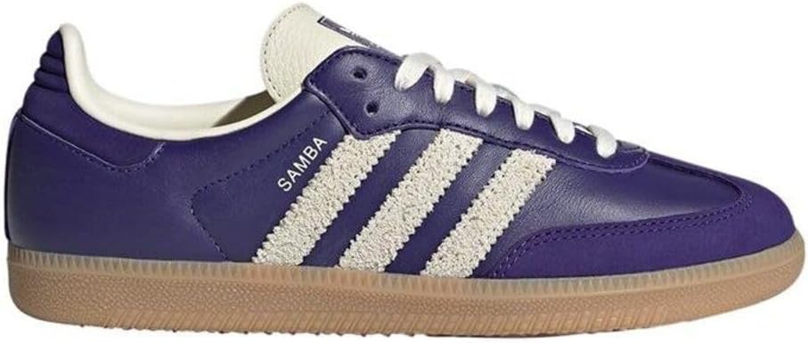 adidas Samba OG Women's Sneakers, Collegiate Purple/Cream White/Gum 3, Size 6