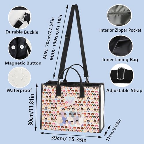 Bolso tote canvas con diseño Korea Lover miniatura 4