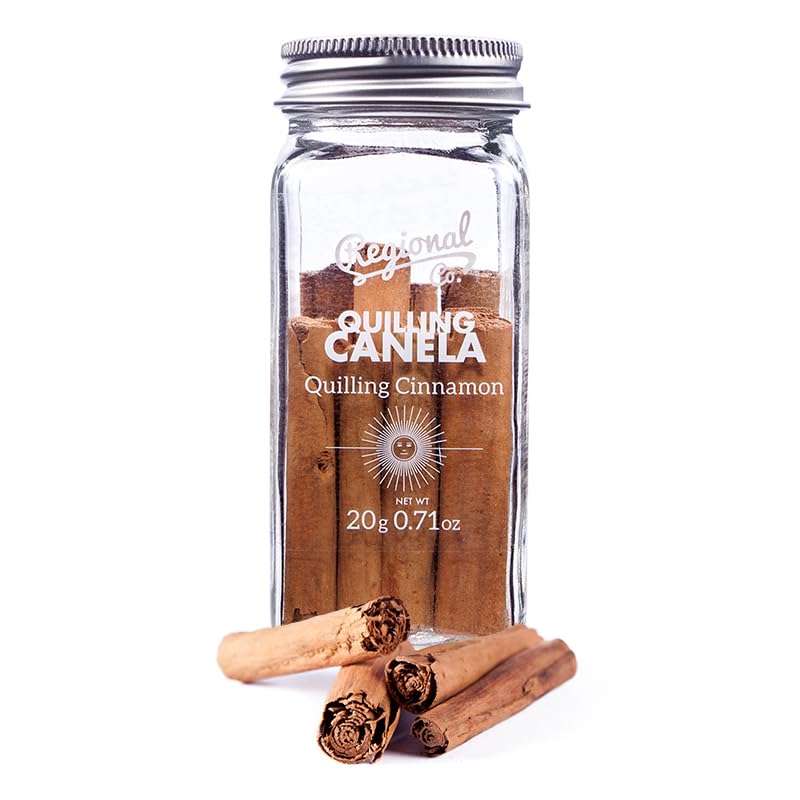 Canela Ceylan en Rama | Regional Co - Canela de Ceylan en Tarro de Cristal 35 Gr, Sabor Dulce y Aromático, Ideal para Postres y Guisos, 100% Natural y Sin Aditivos