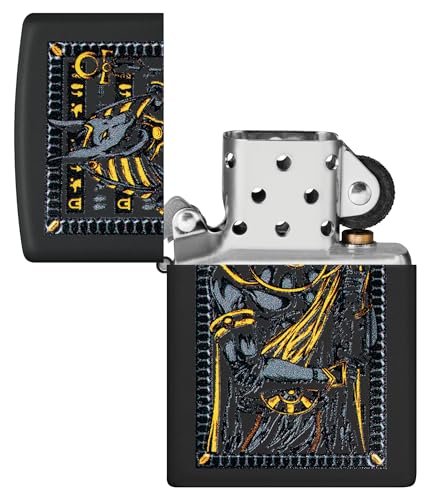 Image of Zippo Anubis Design Black Matte, Pocket Windproof Fuel Refillable Lighter, BIS Certified