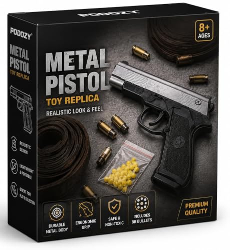 Image of Kids Air Pistol Toy Gun with 6mm BB Bullets Foam Blasters, Plastic Pandey Style Air Gun Toy, Multi Color Shooting Toy with Darts for Boys, Girls, Outdoor Games & Fun Activities