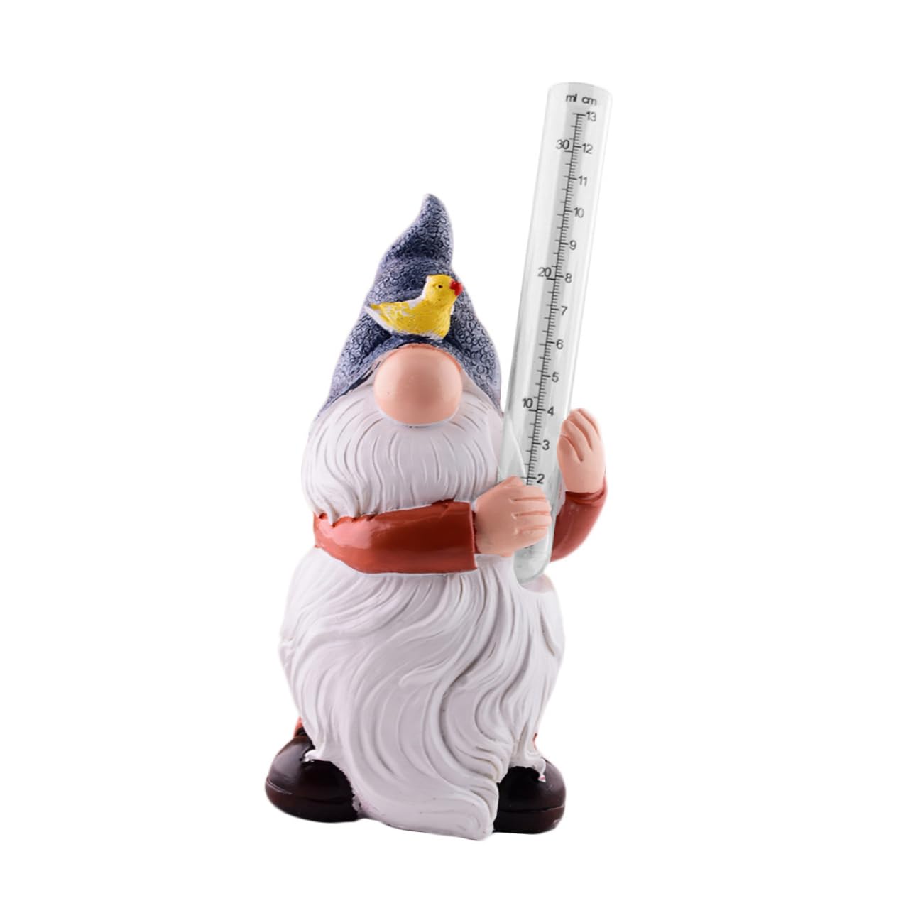 YARNOW Mini Resin Dwarf Doll Fairy Garden Accessories Garden Fairy Figurines Resin Gnome Statue Outdoor Rain Gauge
