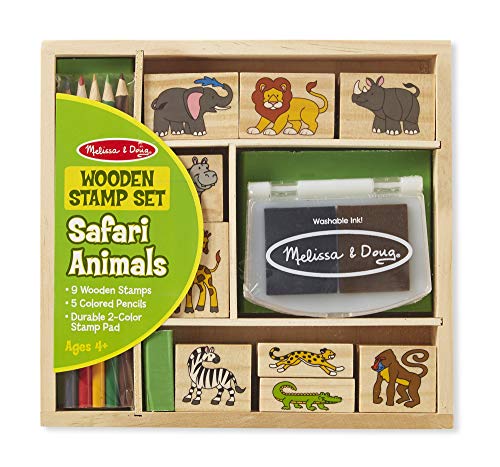 Wooden Stamp Set - Safari Animals