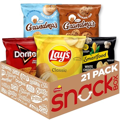 Frito-Lay Chips & Cookies, Smartfood, and Grandma's Variety Pack (Pack of 21)