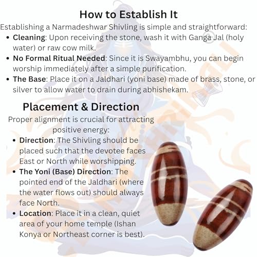 Image of PANDIT NM SHRIMALI Original 4 Inch Narmadeshwar Stone Shivling | Natural Banalinga Lingam for Puja, Vastu, and Meditation | Holy Stone from Narmada River