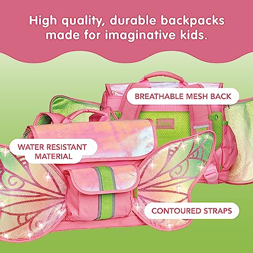 Bixbee Personalized Toddler Backpack, Pink Led Fairy Flyer Bookbag For Kids & Toddlers Ages 3-5 | Custom Backpack With Name For Boys & Girls | Water Resistant Monogrammed School Bag #TOP3