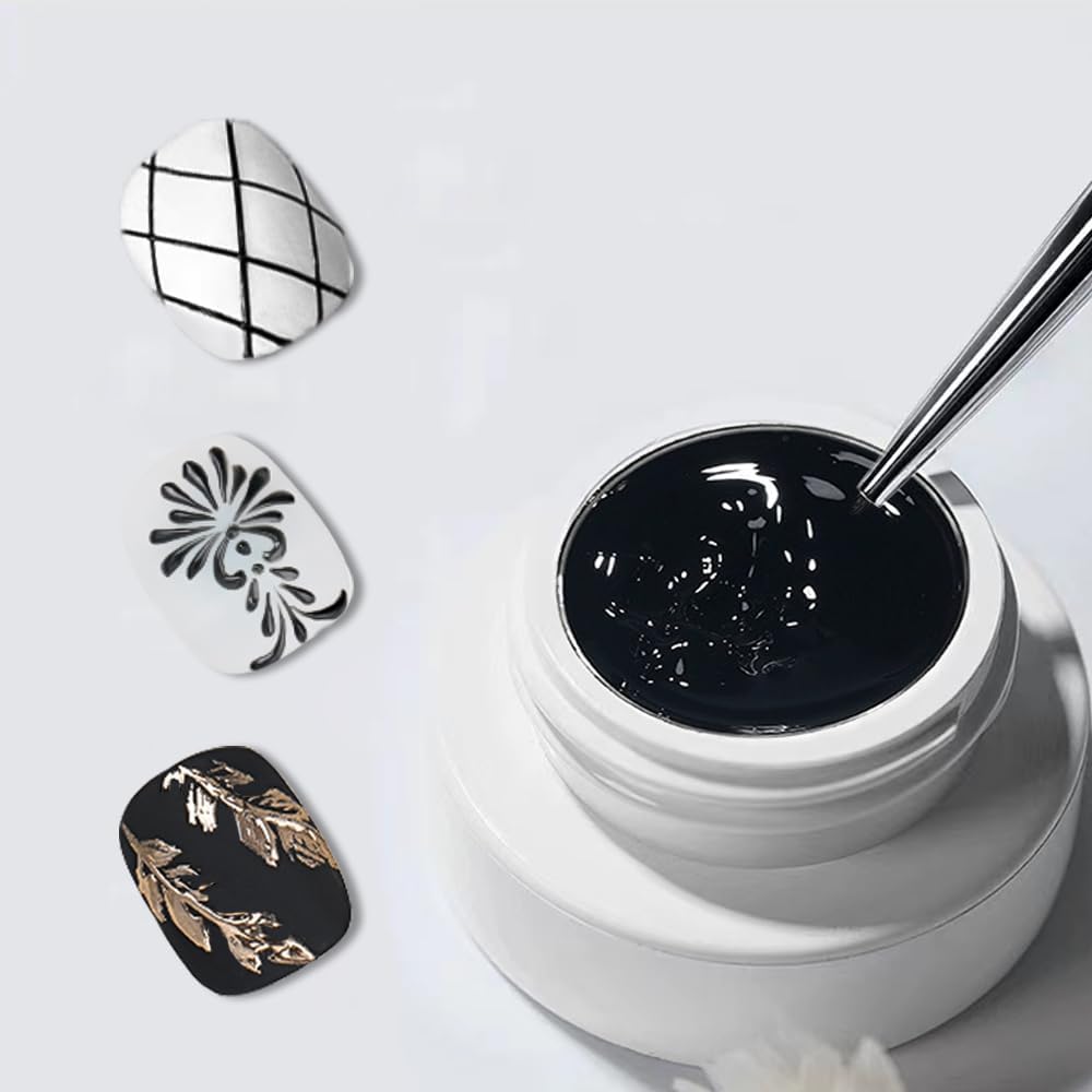 KIRA 3D Nail Sculpting Gel for Nail Art, Black Solid Molding Gel, Non-Flowing Texture for Salon and Home DIY-image-23
