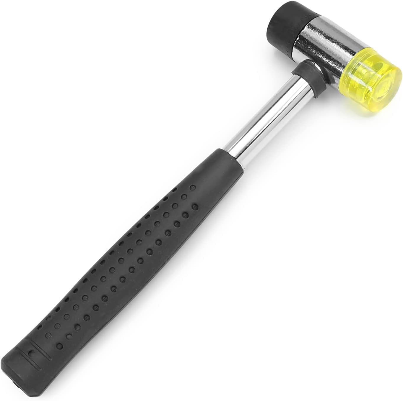 Utoolmart Rubber Hammer, 25mm Replaceable Double Head Hammer with 2 Hammer Tip, with Non-Slip Rubber Handle, for Home Improvement, Leather Crafts, Woodworking