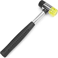 Vista 8 de Utoolmart Martillo de goma, martillo de doble cabeza reemplazable de 0.984 in con 2 puntas de martillo, con mango de goma antideslizante