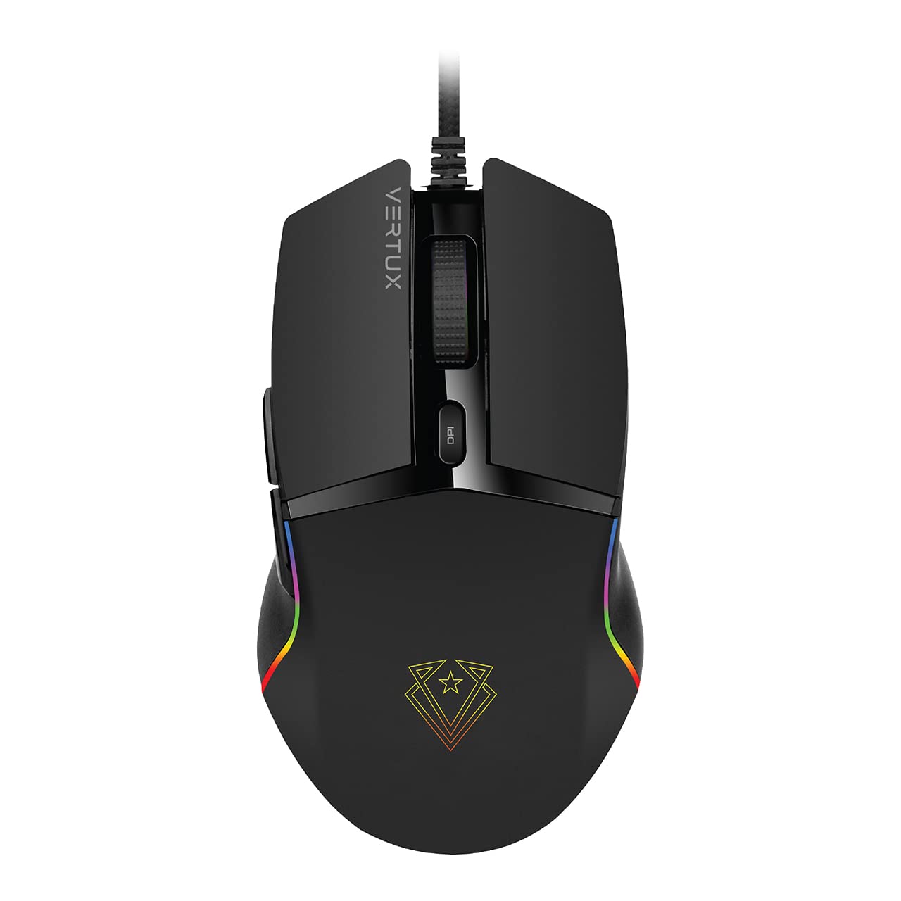 Vertux Oyuncu Mouse Gecikmesiz Hassas Oyun Özel LED Işıklı 6.400 DPI - Vertux ARGON