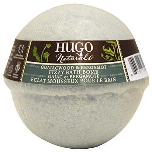 Hugo Naturals, Fizzy Bath Bomb, Guiuacwood & Bergamot 6 Ounce Bath Bomb