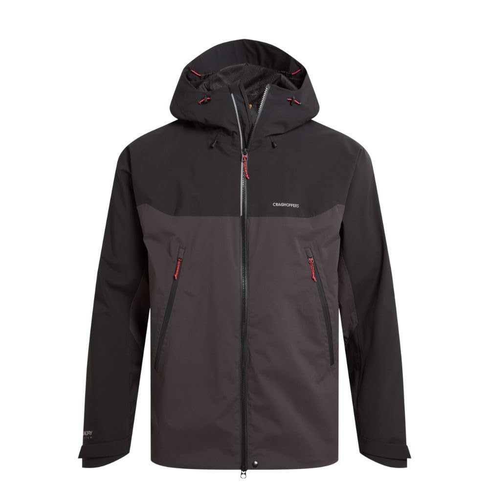 Craghoppers Mens Diggory Stretch Waterproof Jacket (S) (Black/Black Pepper)