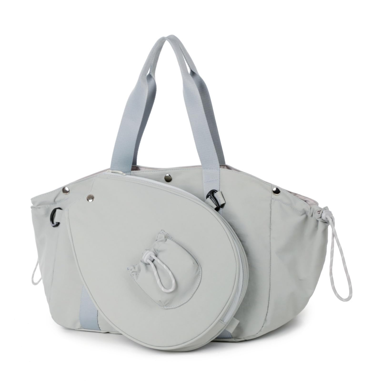 Badmintontasche mit Schlägerhülle , Graue Federballtasche , Grau , Grau