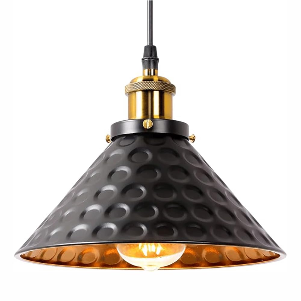Luminaires modernes suspendus LED et suspension vintage noire en fer concave