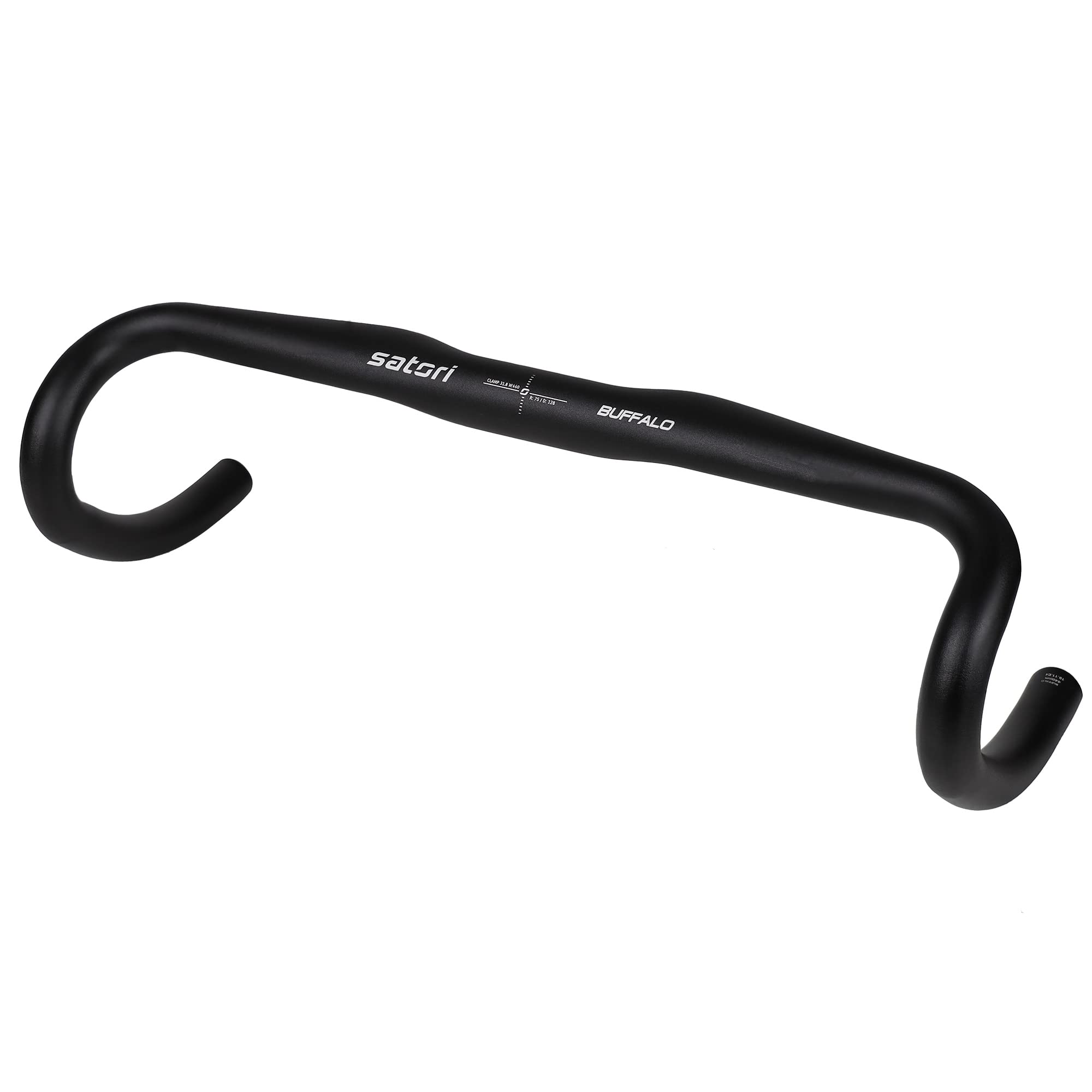 Satori BUFFALO Road Bike Bicycle AL6066 Fixed Gear Aero Handlebar Drop Bars Clamp Size 31.8mm - Width 440mm