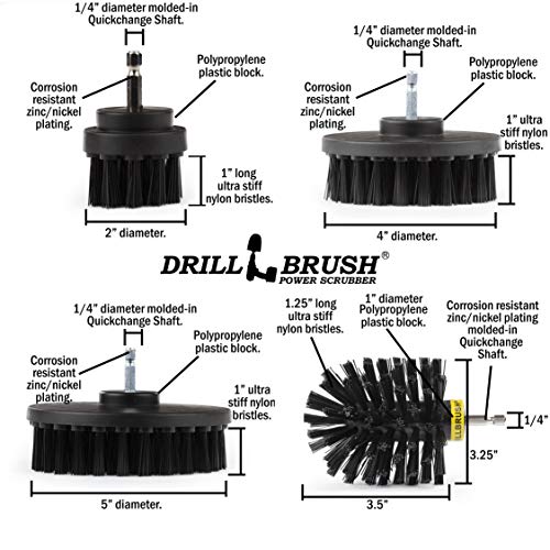 Drillbrush K-S-542O-QC-DB Bbq Grill Cleaning Ultra Stiff Drill Powered Cleaning Brushes 4 Piece Kit Replaces Wire Brushes thumb #4