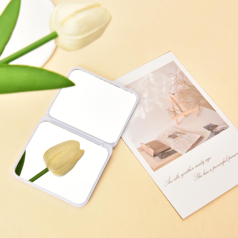 Miniatura 4 de YangQian Espejo compacto para mujeres y niñas, espejo de bolsillo para mujeres, espejos de maquillaje con aumento para mujeres y niñas, espejo