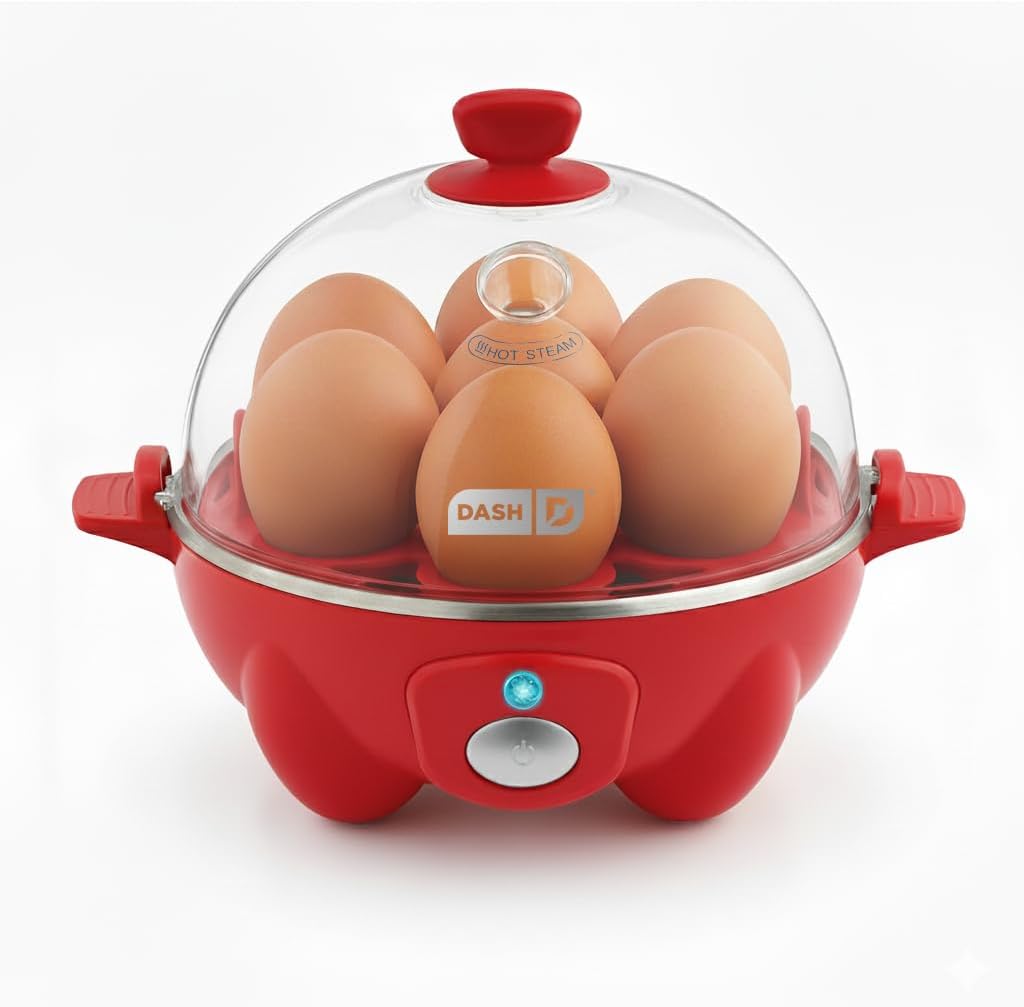 DASH Rapid Egg Cooker: 7 Egg Capacity Electric Egg Cooker for Hard Boiled Eggs, Poached Eggs, Scrambled Eggs, or Omelets.