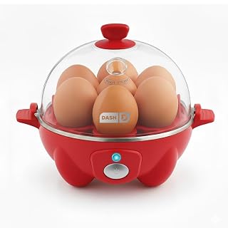 Dash Rapid Egg Cooker, 7 Hard Boiled Eggs, Red - Amazon product rated Grade A