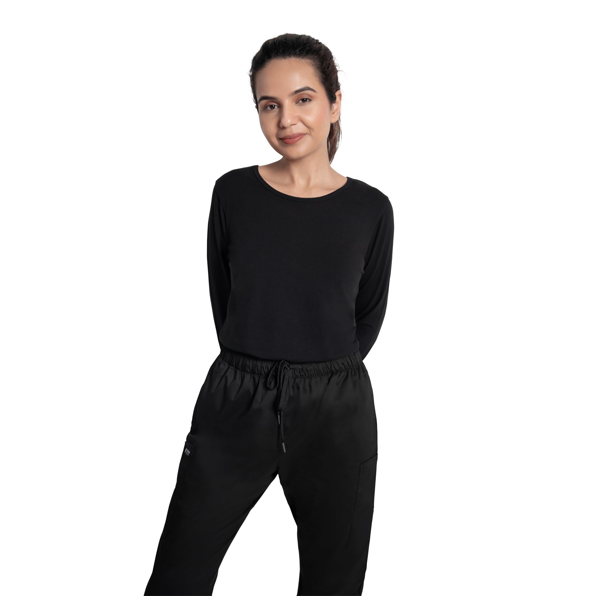 ScrubStory Womens Full Sleeve Underscrub, Anti Odour | Underscrubs for Doctors Female, Nurse, Lab, OT Professionals (L, Black) (B0D2J4W8X7) Amazon Price History, Amazon Price Tracker