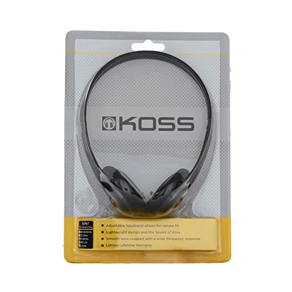 Koss KPH7 Lightweight Portable Headphone, Black