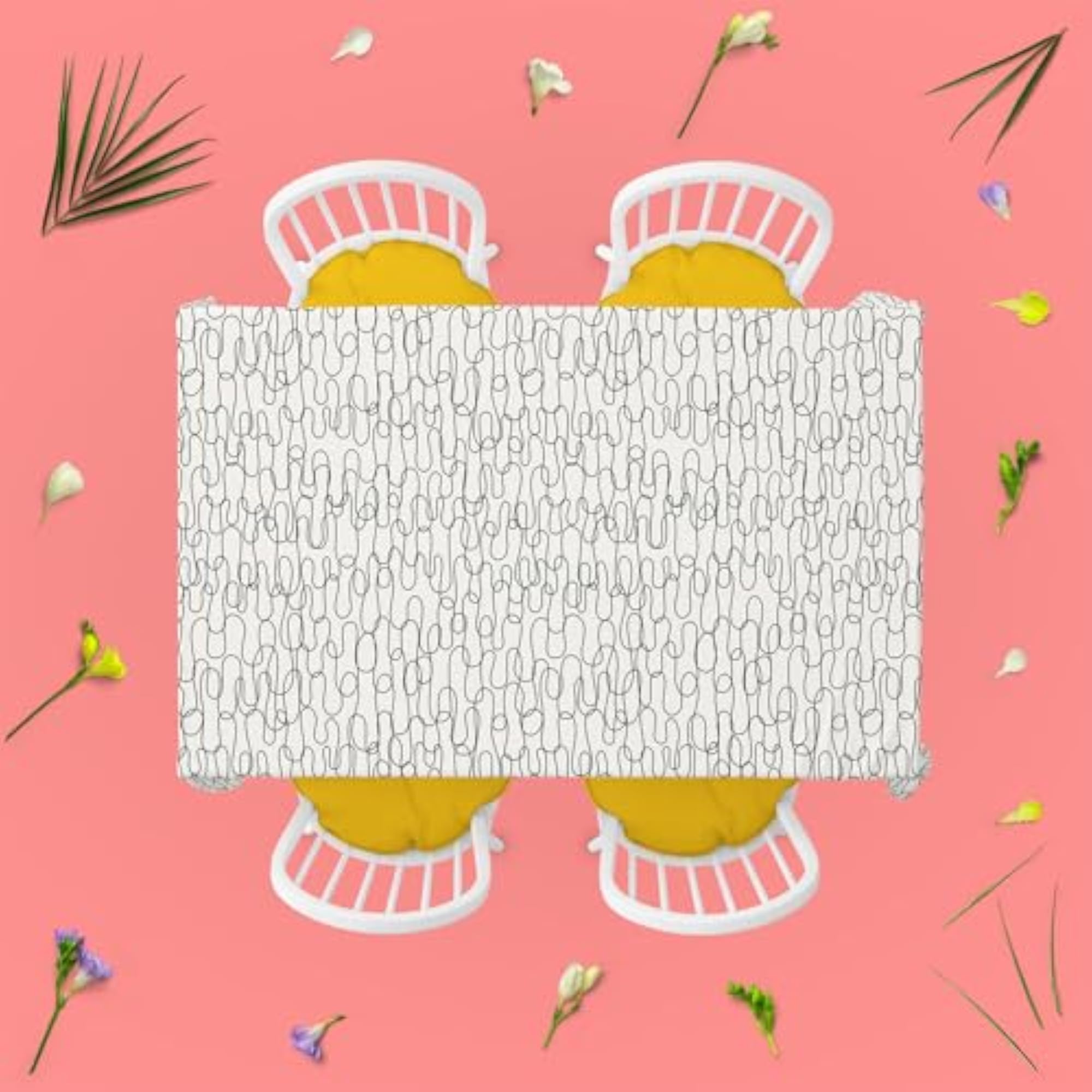 Curly Lines Table Cloth Cover for Dining & Center Table