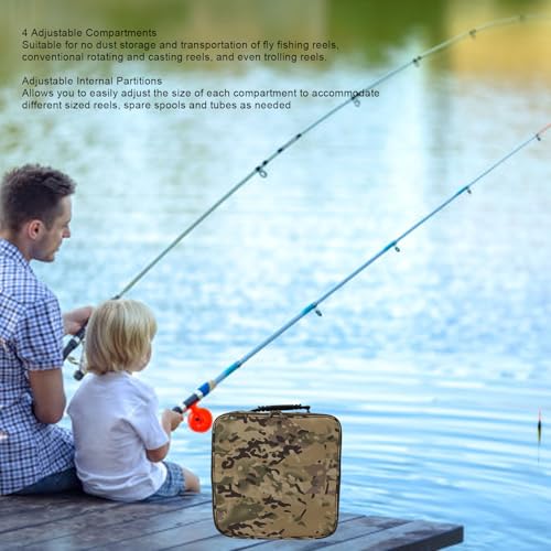 Sac de rangement pour moulinet de pêche à 4 compartiments modulables de grande capacité - 5
