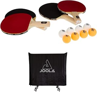 Table Tennis Hit Set + JOOLA Dual Function Indoor/Outdoor Waterproof Table Cover