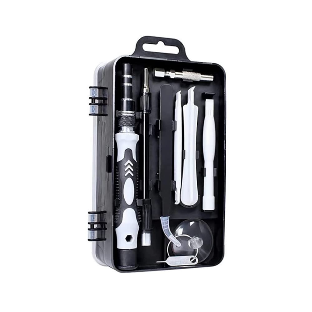 Kit di Strumenti di precisione magnetici Fai-da-Te 115 in 1 per Occhiali, PC, Laptop, Orologio Digitale Nero
