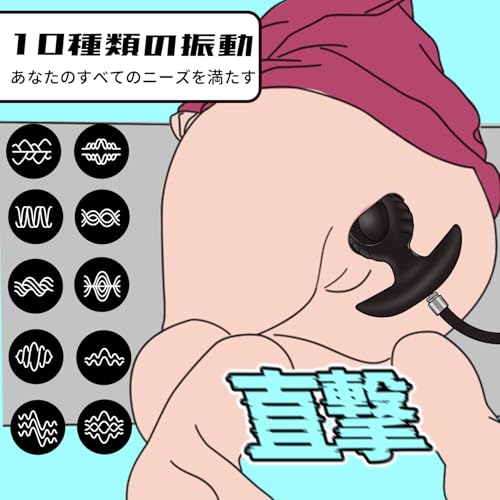 Giftoyou アナルプラグ アナル拡張器具 アナル拡張ポンプ 【10種類振動＋遠隔操縦】 空気注入式 シリコーン製 リモコン付き アナル開発 携帯式 男女兼用 大人のおもちゃ - 画像3