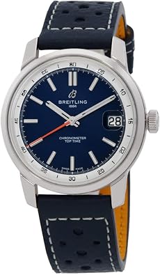 Breitling Top Time B31 38mm Watch with Blue Leather Strap