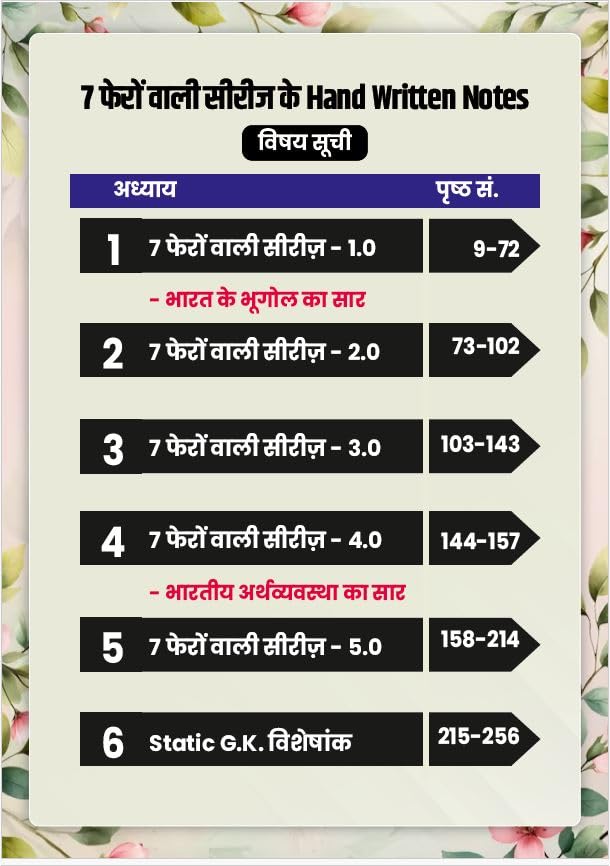 Image of Utkarsh Classes 7 Pheron Series Handwritten Notes with Free Rasagulla Book | Kumar Gaurav Sir | GK GS Notes for UPSC, SSC, Banking, Railway, State ... Exams | Static GK, 777+ PYQs, Magical Tricks