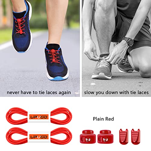 Image of UpUGo Elastic Shoe Laces, No Tie Shoe Laces Tieless for Kids, Adults, Elderly, One Size Fit All