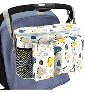 ZSMJAER Pram Organiser, Universal Pram Bag with Adjustable Shoulder Strap, Buggy.