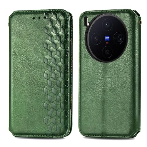 Coque Vivo X300 en cuir PU motif cœur avec des finitions haut de gamme