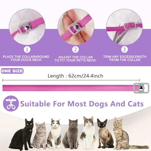 Tick-Collar-for-Dogs-Cats-Anti-Tick-Flea-Dog-Collar-8-Month-Protection-Adjustable-Waterproof-Dog-Collar-Chain-Anti-Tick-Collar-for-Dog-for-All-Breeds-Dog-Ticks-Product-for-Dog-Cats-Pink