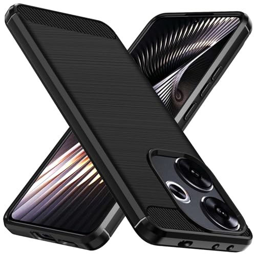 ivoler Funda para Xiaomi Poco F6 5G, [Protección Militar] Carcasa Protectora Antigolpes, Fina Suave TPU Silicona Caso Delgada Anti-Choques Antihuellas Bumper Case, Negro