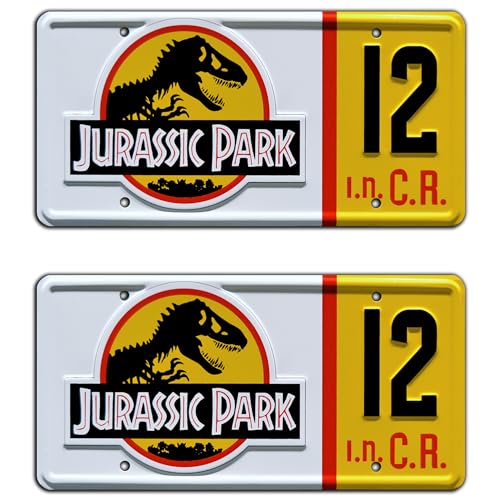 Jurassic Trilogy | # 12 | Metal Stamped License Plates